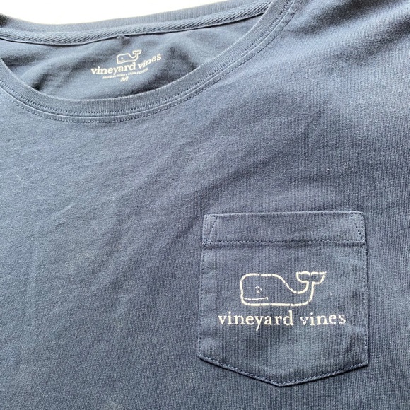 Navy Vineyard Vines Long Sleeve T-Shirt - Picture 2 of 6